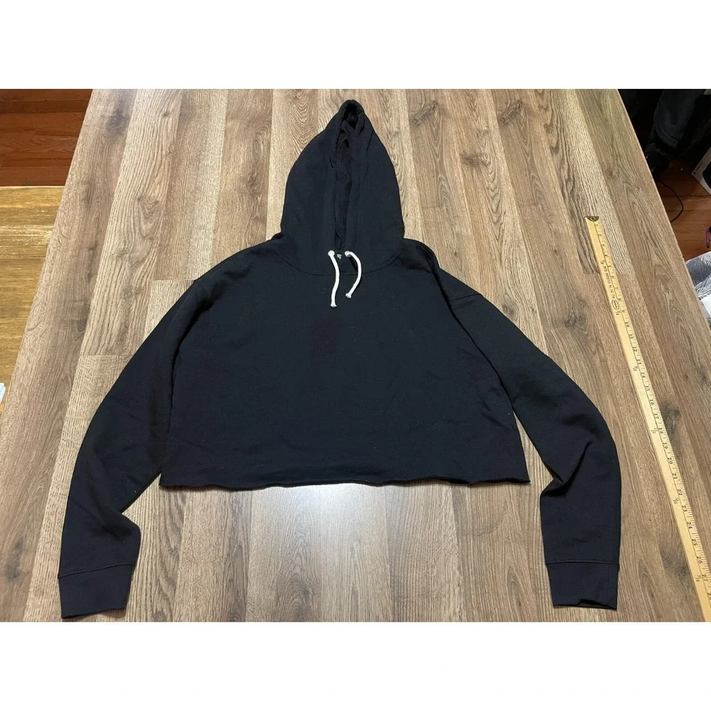 Wild Fable Hoodie, Women's Size Medium, Black, Pullover Crop Top - Picture 1 of 11